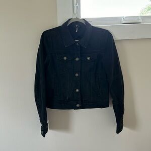 Black denim jacket